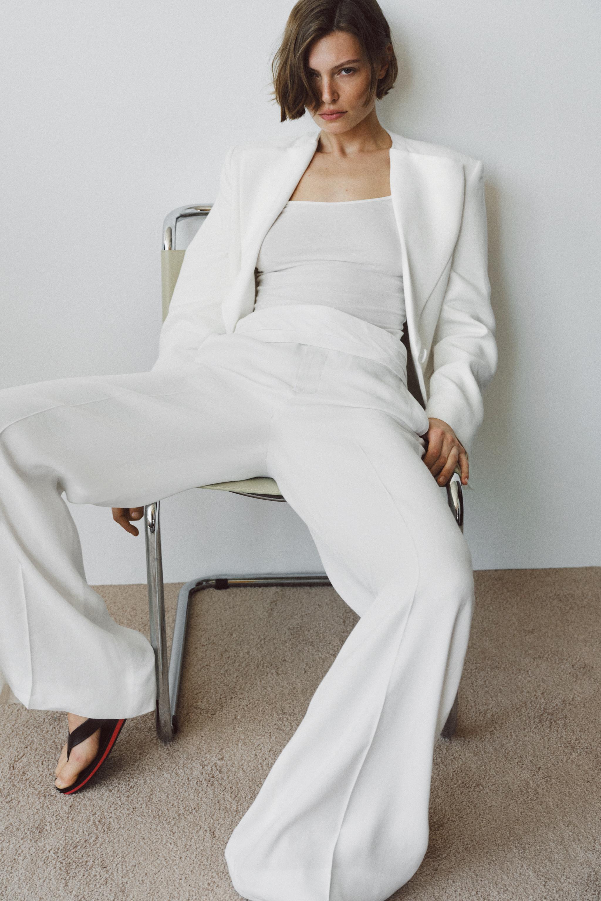 PANTALON CEINTURE EN LIN ZW COLLECTION